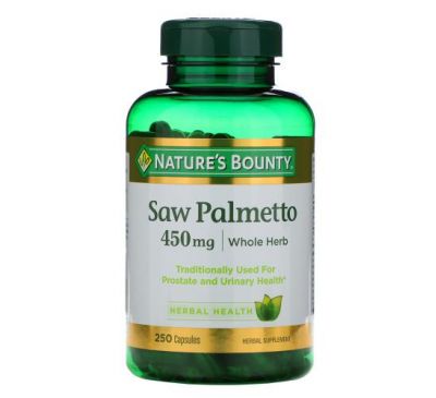Nature's Bounty, Saw Palmetto, 450 mg, 250 Capsules