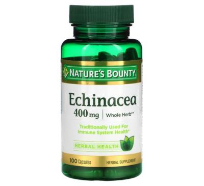 Nature's Bounty, ехінацея, 400 мг, 100 капсул