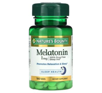 Nature's Bounty, мелатонін, 1 мг, 180 таблеток
