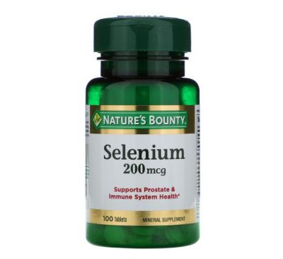 Nature's Bounty, селен, 200 мкг, 100 таблеток