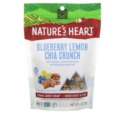 Nature's Heart, Chia Crunch, черника и лимон, 113 г (4 унции)