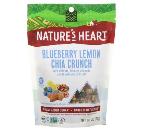 Nature's Heart, Chia Crunch, Blueberry Lemon, 4 oz (113 g)