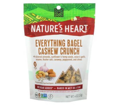 Nature's Heart, Everything Bagel Cashew Crunch, 4 oz (113 g)