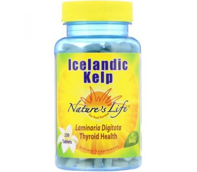 Nature's Life, Ісландські бурі водорості, 250 таблеток