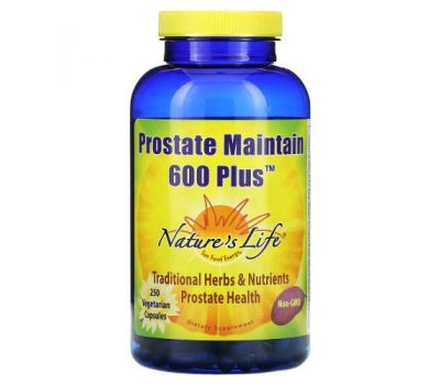 Nature's Life, Prostate Maintain  600 Plus, 250 Vegetarian Capsules