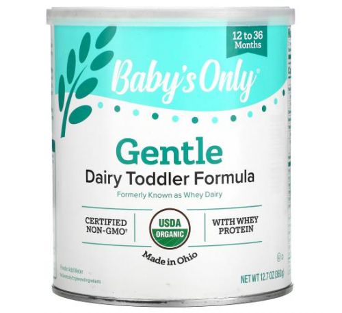 Nature's One, Baby's Only, Gentle Dairy Toddler Formula With Whey Protein, 12.7 oz (360 g)