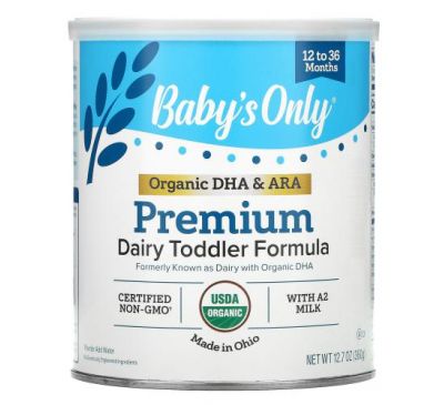 Nature's One, Baby's Only, молочная смесь премиального качества для малышей, от 12 до 36 месяцев, 360 г (12,7 унции)