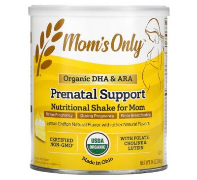 Nature's One, Mom's Only, Prenatal Support, Nutritional Shake for Mom, Lemon Chiffon, 14 oz (396 g)