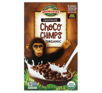 Nature's Path, EnviroKidz, Choco Chimps, органічний сухий сніданок з шоколадом, 284 г (10 унцій)