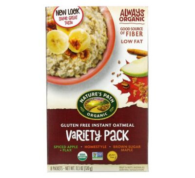 Nature's Path, Gluten Free Instant Oatmeal, Variety Pack, 8 Packets, 11.3 oz (320 g)