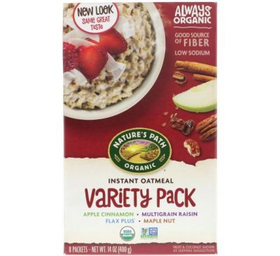Nature's Path, Organic Instant Oatmeal, Variety Pack, 8 Packets, 14 oz (400 g)