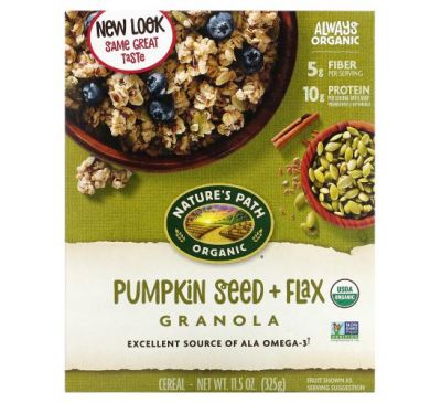 Nature's Path, Organic Pumpkin Seed + Flax Granola Cereal, 11.5 oz (325 g)