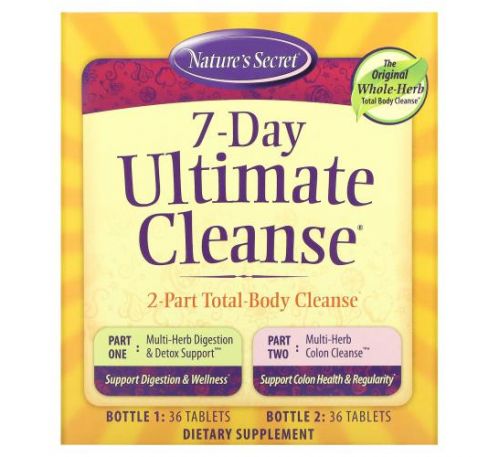Nature's Secret, 7-Day Ultimate Cleanse, 2-Part Total-Body Cleanse