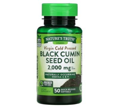 Nature's Truth, Black Cumin Seed Oil, 1,000 mg, 50 Quick Release Softgels