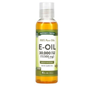 Nature's Truth, E-Oil, лимон, 30 000 МЕ (13 500 мг), 118 мл (4 жидк. Унции)