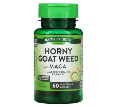 Nature's Truth, Horny Goat Weed with Maca, 60 Vegetarian Capsules