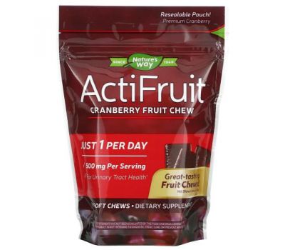 Nature's Way, ActiFruit, Cranberry Fruit Chew, 20 Soft Chews