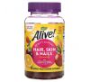 Nature's Way, Alive! жувальні таблетки для здоров’я волосся, шкіри та нігтів, зі смаком полуниці, 60 жувальних таблеток