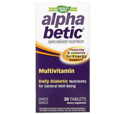 Nature's Way, Alpha Betic, мультивітаміни, 30 таблеток
