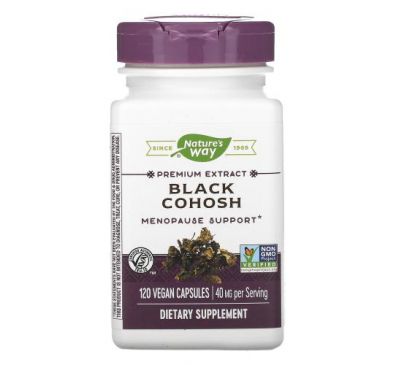 Nature's Way, Black Cohosh, 40 mg, 120 Vegan Capsules
