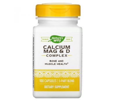 Nature's Way, Calcium Mag & D Complex, 100 Capsules