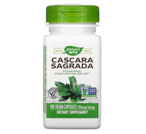 Nature's Way, Cascara Sagrada, 270 mg, 100 Vegan Capsules