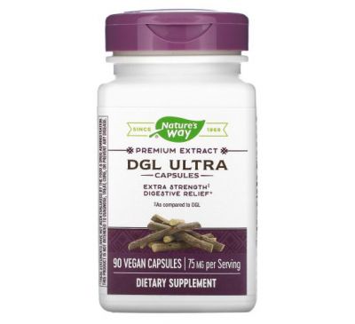 Nature's Way, DGL Ultra, 75 mg, 90 Vegan Capsules