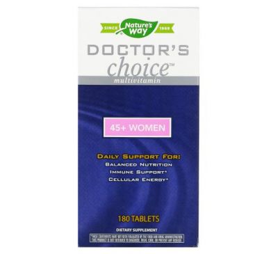 Nature's Way, Doctor's Choice Multivitamins, 45+ Women, 180 Tablets