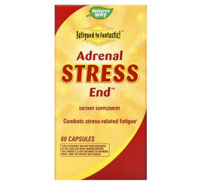 Nature's Way, Fatigued to Fantastic!, Adrenal Stress End, 60 Capsules
