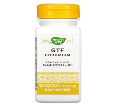 Nature's Way, GTF Chromium, 200 mcg, 100 Vegan Capsules