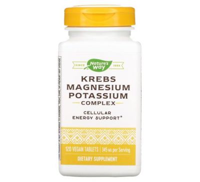 Nature's Way, Krebs Magnesium Potassium Complex, 175 mg, 120 Vegan Tablets