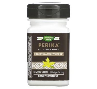 Nature's Way, Perika, зверобой, 300 мг, 60 веганских таблеток