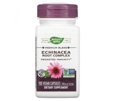 Nature's Way, Premium Blend, Echinacea Root Complex, 450 mg, 100 Vegan Capsules
