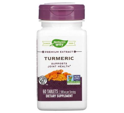 Nature's Way, Premium Extract, Turmeric, 500 mg , 60 Tablets