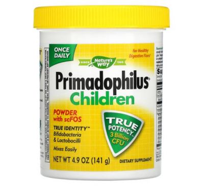 Nature's Way, Primadophilus, пробіотик для дітей, 3 млрд КУО, 141 г (4,9 унції)