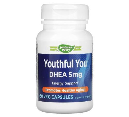 Nature's Way, Youthful You, DHEA, 5 mg, 60 Veg Capsules