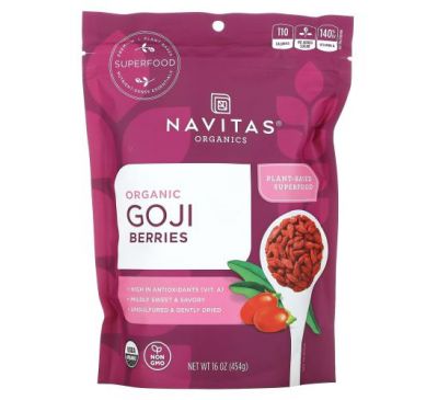 Navitas Organics, Organic Goji Berries, 16 oz (454 g)