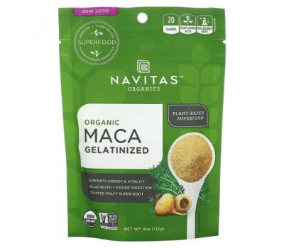 Navitas Organics, Органический Желатинизированный препарат маки, 4 унц. (113 г)