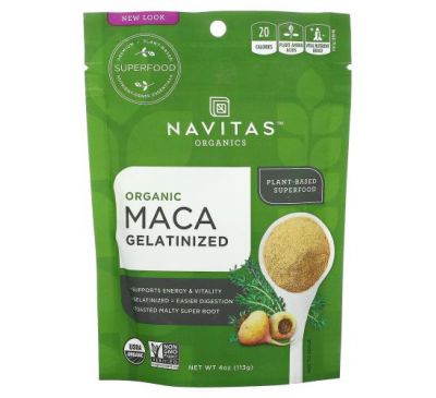 Navitas Organics, Organic Maca, Gelatinized, 4 oz (113 g)