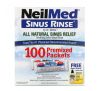 NeilMed, Sinus Rinse, All Natural Sinus Relief, 100 Premixed Packets
