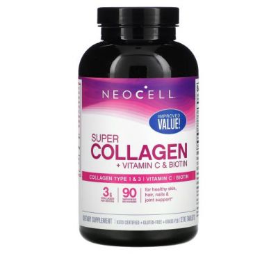 Neocell, Super Collagen, + Vitamin C & Biotin,  270 Tablets