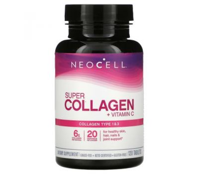 Neocell, добавка з колагеном і вітаміном C, 120 таблеток