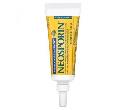 Neosporin, Dual Action + Pain Relief Ointment, 0.5 oz (14.2 g)