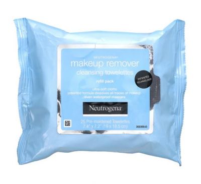 Neutrogena, очищающие салфетки для снятия макияжа, 25 влажных салфеток