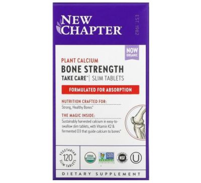 New Chapter, Bone Strength Take Care, 120 тонких вегетарианских таблеток
