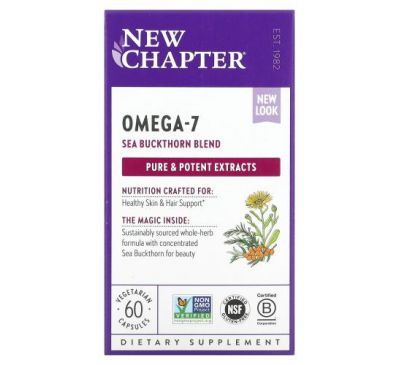 New Chapter, Omega-7 Sea Buckthorn Blend, 60 Vegetarian Capsules
