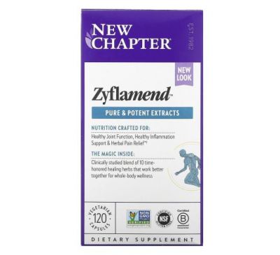 New Chapter, Zyflamend Pure and Potent Extracts, 120 Vegetarian Capsules