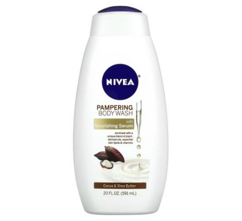 Nivea, Pampering Body Wash, Cocoa & Shea Butter, 20 fl oz (591 ml)