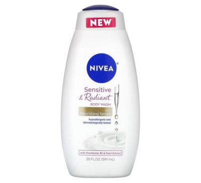 Nivea, Sensitive & Radiant Body Wash with Nourishing Serum, 20 fl oz (591 ml)