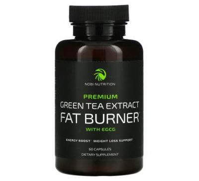 Nobi Nutrition, Premium Green Tea Extract Fat Burner with EGCG, 60 Capsules